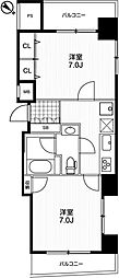 アーバンフラッツ町田 2Kの間取図画像