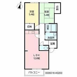ＭＭジャンクション 2階2LDKの間取り