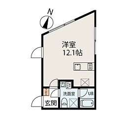 REFIR NAKANO 402 4階ワンルームの間取り