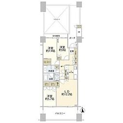 大森プロストシティレジデンス 14階3LDKの間取り