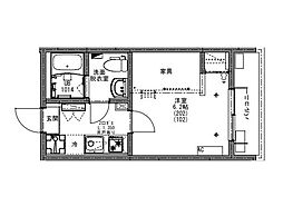 ＫＥＩＡＩ　ＲＥＳＩＤＥＮＣＥ　大和田 2階1Kの間取り