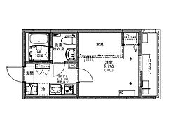 ＫＥＩＡＩ　ＲＥＳＩＤＥＮＣＥ　大和田 3階1Kの間取り
