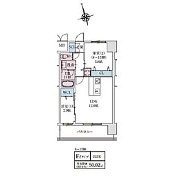 JR東海道・山陽本線 東淀川駅 徒歩4分の賃貸マンション 11階2LDKの間取り