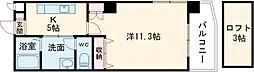 第13平勝ビル 304 3階1Kの間取り