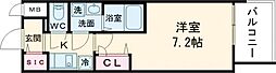 Osaka Metro中央線 長田駅 徒歩7分の賃貸マンション 10階1Kの間取り
