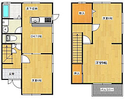 大町東レジデンス川本Ｄ棟 1階2SDKの間取り