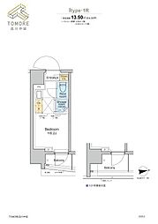TOMORE品川中延 7階ワンルームの間取り