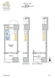 TOMORE品川中延 2階ワンルームの間取り