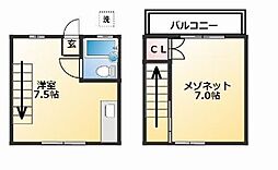ｍａｆｏｌａ2 3階1DKの間取り