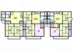 プレジール高田II 1階3DKの間取り