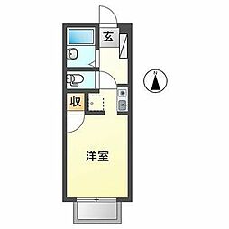 フォブール今里 ワンルームの間取図画像