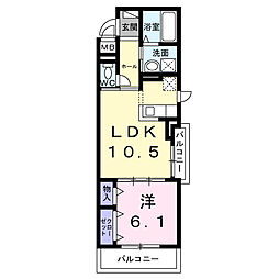 喜鈴 3階1LDKの間取り