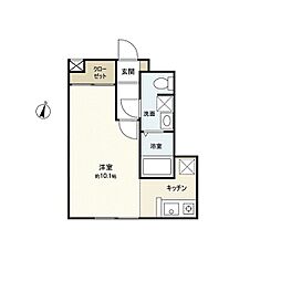 Ａｚｕｌ千代田II 1階ワンルームの間取り