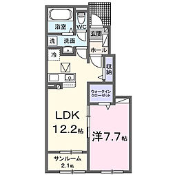 ポライトリー和 III 1LDKの間取図画像