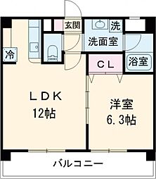 パラッツオ・アルモーニア 1LDKの間取図画像