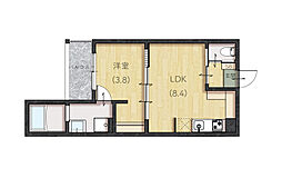 plano南蔵王 1階1LDKの間取り