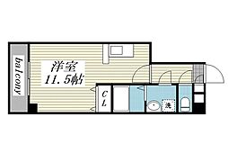 仙台市営南北線 泉中央駅 徒歩9分の賃貸マンション 2階ワンルームの間取り