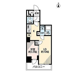 プレール・ドゥーク亀戸VI 12階1LDKの間取り