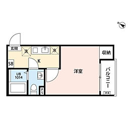 東武東上線 鶴ヶ島駅 徒歩7分の賃貸アパート 1階1Kの間取り