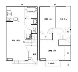 間取図画像 3LDK