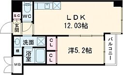 Osaka Metro中央線 長田駅 徒歩5分の賃貸マンション 3階1LDKの間取り