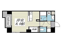 ヴィアーレ広瀬 0503 5階ワンルームの間取り