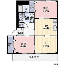 L・Retriever 2階3DKの間取り