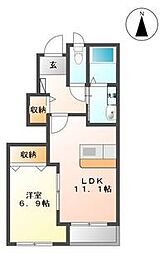 間取図画像 1LDK