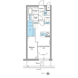 ルフォンリヴェント杉並永福 2階1LDKの間取り