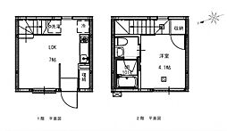 87gメゾン・イースト 1階1LDKの間取り