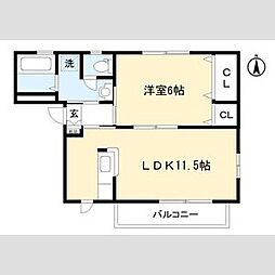 間取図画像 1LDK