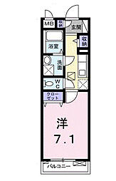 フレージュ山光 1Kの間取図画像