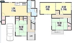 蔵之宮町戸建 1階4LDKの間取り