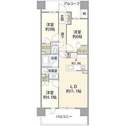 イーストゲートスクエア 10階3LDKの間取り