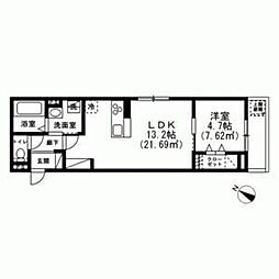 Belsia(ベルシア) 3階1LDKの間取り