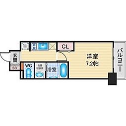 プレサンス新栄リベラ 7階1Kの間取り