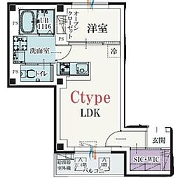 ｂ’CASA 調布 SOUTH COURT 3階1LDKの間取り