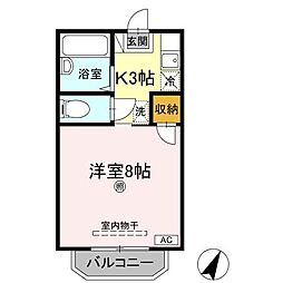 ライブ10・ライブ20　ライブ20 2階1Kの間取り