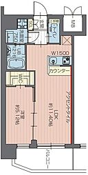 JR京浜東北・根岸線 川口駅 徒歩14分の賃貸マンション 7階1LDKの間取り