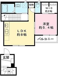ユアメゾン柏木 1階1LDKの間取り