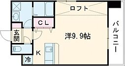 ＧＲＡＮＸＩＡ井口 3階ワンルームの間取り
