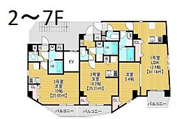 ミライズ南千住 7階ワンルームの間取り