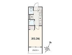 MELDIA小田急相模原II 102 1階1Kの間取り