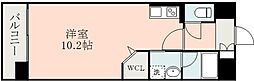 熊本電気鉄道 黒髪町駅 徒歩10分の賃貸マンション 3階ワンルームの間取り