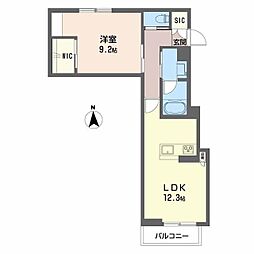 Ｇｒａｃｅ六丁の目駅前 1階1LDKの間取り