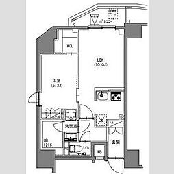 S-RESIDENCE新宿御苑 3階1LDKの間取り