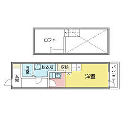 Libra神宮南 3階1Kの間取り