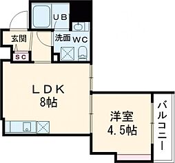 ＶＩＶＩＡ 5階1LDKの間取り