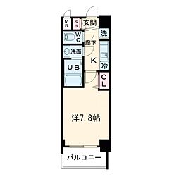 ソルテラス大阪BAY STATION SIDE 5階1Kの間取り