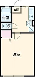 シティハイム　パルメ 2階1Kの間取り